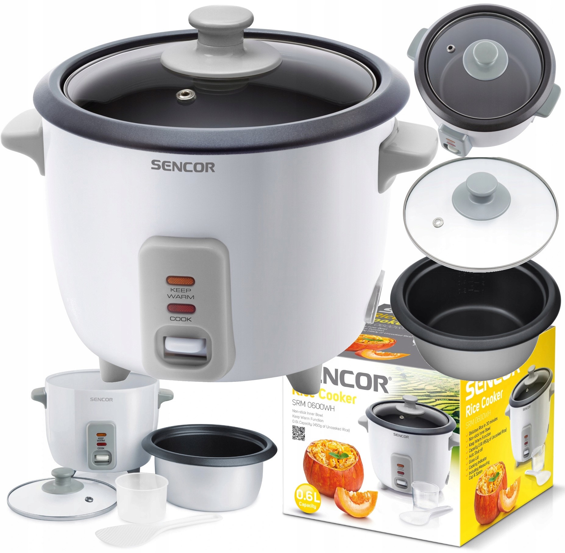 Sencor SRM 0600WH 300 W 0,6 l varič bielej ryže